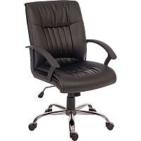 Milan Leather Look Executive Office Chair Black Milan Leather Look Executive Office Chair Black