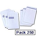 Q-Connect Envelope C4 Window 100gsm White Self-Seal (Pack of 250) Q-Connect Envelope C4 Window 100gsm White Self-Seal (Pack of 250)