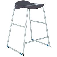 Titan Classroom Stool Size 4 560mm Seat Height (Ages: 7-9 Years) Polly Lipped Seat With Skid Base Charcoal T91-C - 10 Years Manufacturer's Warranty Titan Classroom Stool Size 4 560mm Seat Height (Ages: 7-9 Years) Polly Lipped Seat With Skid Base Charcoal T91-C - 10 Years Manufacturer's Warranty