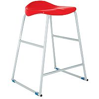 Titan Classroom Stool Size 5 610mm Seat Height (Ages: 9-13 Years) Polly Lipped Seat With Skid Base Red T92-R - 10 Years Manufacturer's Warranty Titan Classroom Stool Size 5 610mm Seat Height (Ages: 9-13 Years) Polly Lipped Seat With Skid Base Red T92-R - 10 Years Manufacturer's Warranty