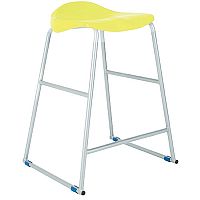 Titan Classroom Stool Size 5 610mm Seat Height (Ages: 9-13 Years) Polly Lipped Seat With Skid Base Yellow T92-Y - 10 Years Manufacturer's Warranty Titan Classroom Stool Size 5 610mm Seat Height (Ages: 9-13 Years) Polly Lipped Seat With Skid Base Yellow T92-Y - 10 Years Manufacturer's Warranty