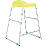 Titan Classroom Stool Size 6 685mm Seat Height (Ages: 13+ Years) Polly Lipped Seat With Skid Base Yellow T93-Y - 10 Years Manufacturer's Warranty Titan Classroom Stool Size 6 685mm Seat Height (Ages: 13+ Years) Polly Lipped Seat With Skid Base Yellow T93-Y - 10 Years Manufacturer's Warranty