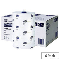 Tork Matic Soft Paper Hand Towels Roll 100m White (6 Rolls) 290016 Tork Matic Soft Paper Hand Towels Roll 100m White (6 Rolls) 290016