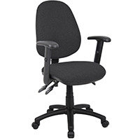 Vantage 200 3 Lever Asynchro Operators Chair With Adjustable Arms - Charcoal