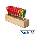 Westcott Children's Wooden Scissor Block with 32 Pairs of Scissors 112TIDYC Westcott Children's Wooden Scissor Block with 32 Pairs of Scissors 112TIDYC