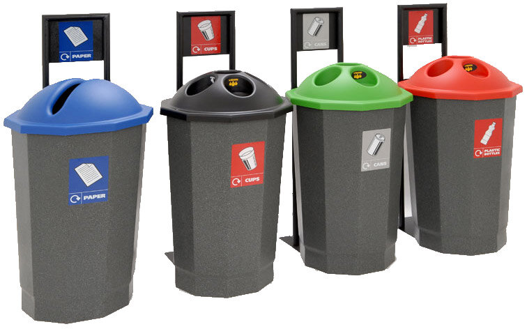 recycling bins